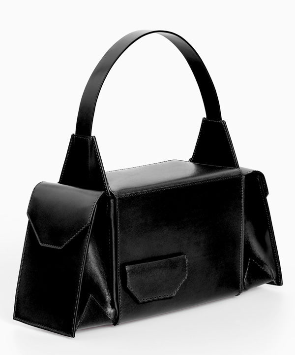 Merryl Tielman | shiny black Barbara handbag