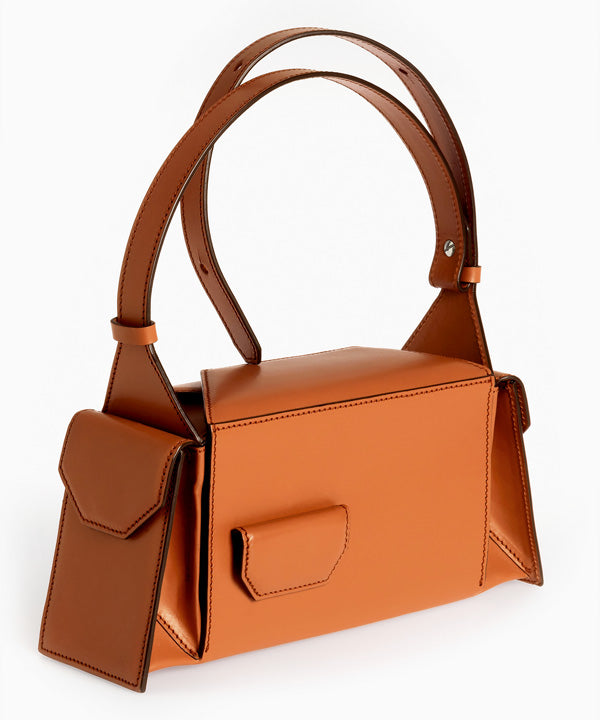 Merryl Tielman | shiny brandy Barbara-mini hand/shoulder bag