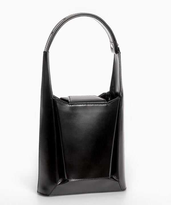 Merryl Tielman | shiny black Kristel handbag/mini-tote