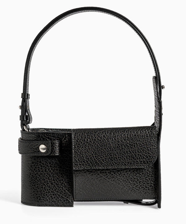 Merryl Tielman | black pebbled Louwrens shoulder bag