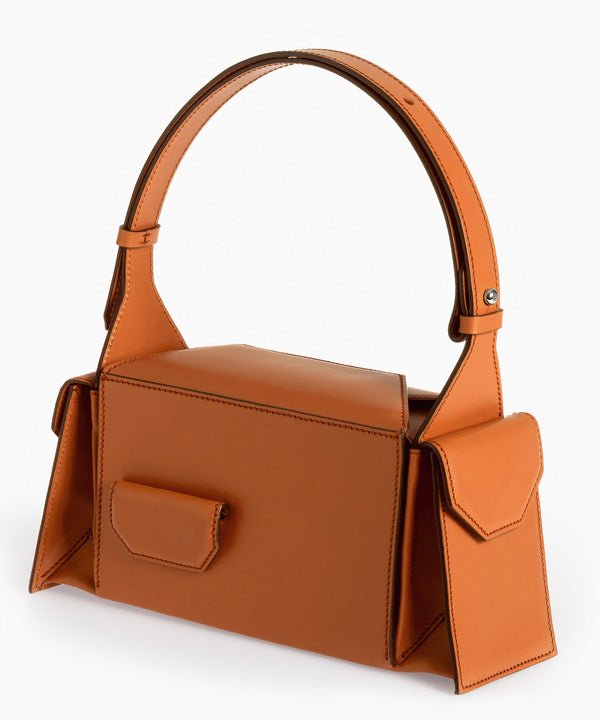 Merryl Tielman | shiny brandy Barbara-mini hand/shoulder bag