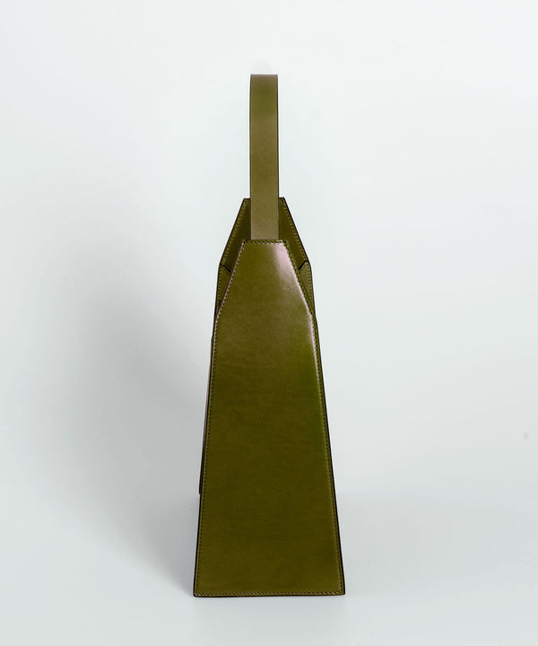 Merryl Tielman | shiny olive Angelo handbag