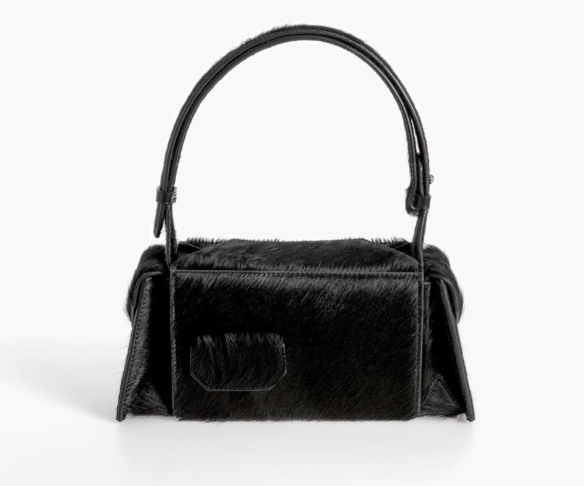 Merryl Tielman | black pony Barbara-mini hand/shoulder bag