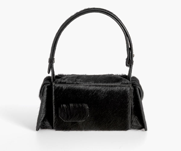 Merryl Tielman | black pony Barbara-mini hand/shoulder bag
