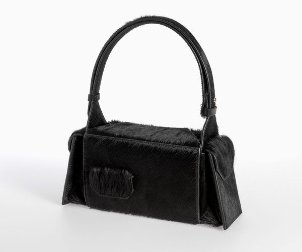 Merryl Tielman | black pony Barbara-mini hand/shoulder bag
