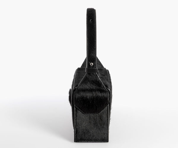 Merryl Tielman | black pony Barbara-mini hand/shoulder bag