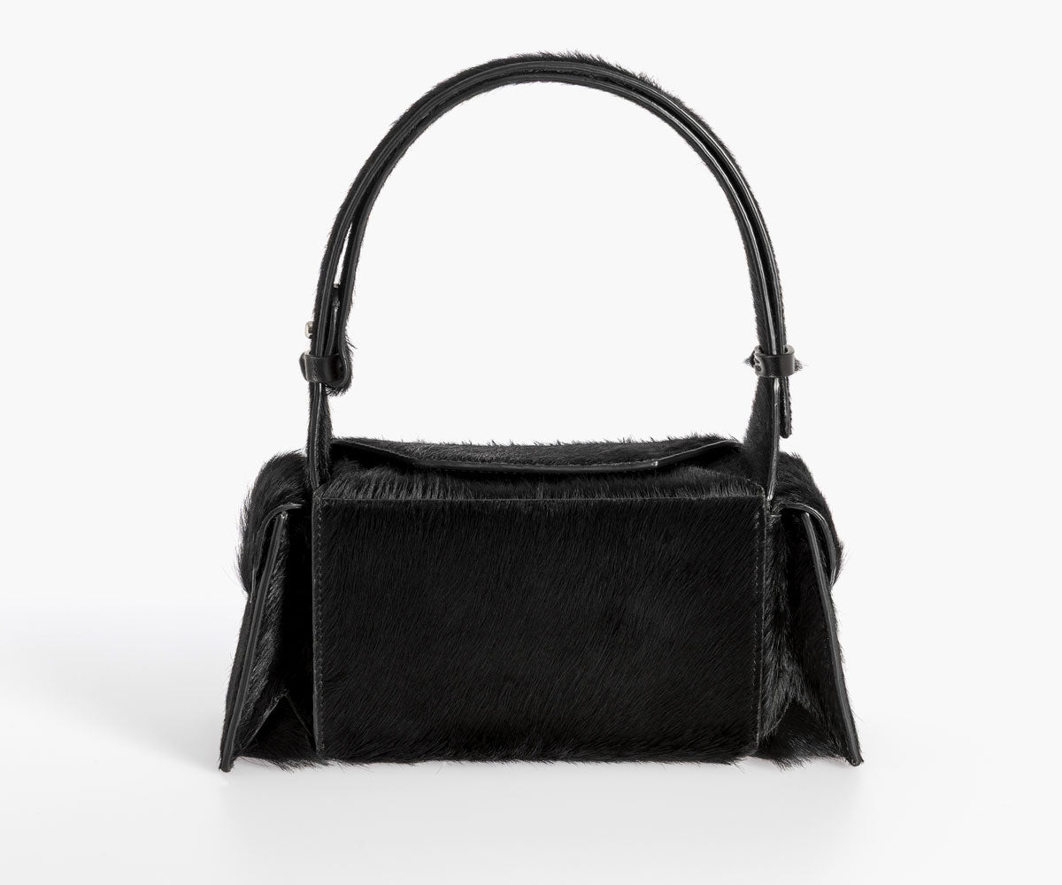 Merryl Tielman | black pony Barbara-mini hand/shoulder bag