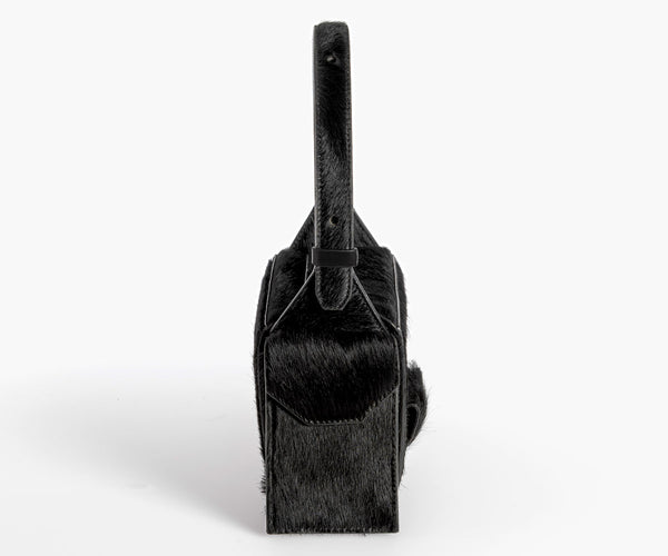 Merryl Tielman | black pony Barbara-mini hand/shoulder bag