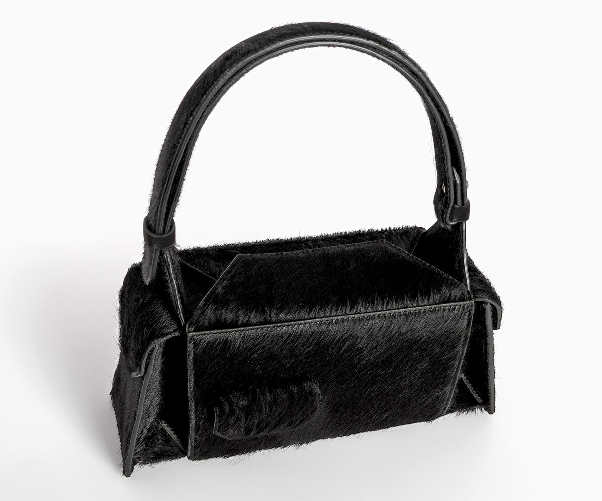 Merryl Tielman | black pony Barbara-mini hand/shoulder bag