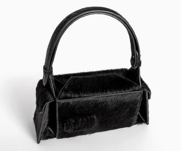 Merryl Tielman | black pony Barbara-mini hand/shoulder bag