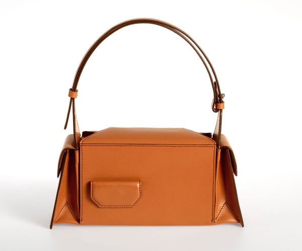 Merryl Tielman | shiny brandy Barbara-mini hand/shoulder bag