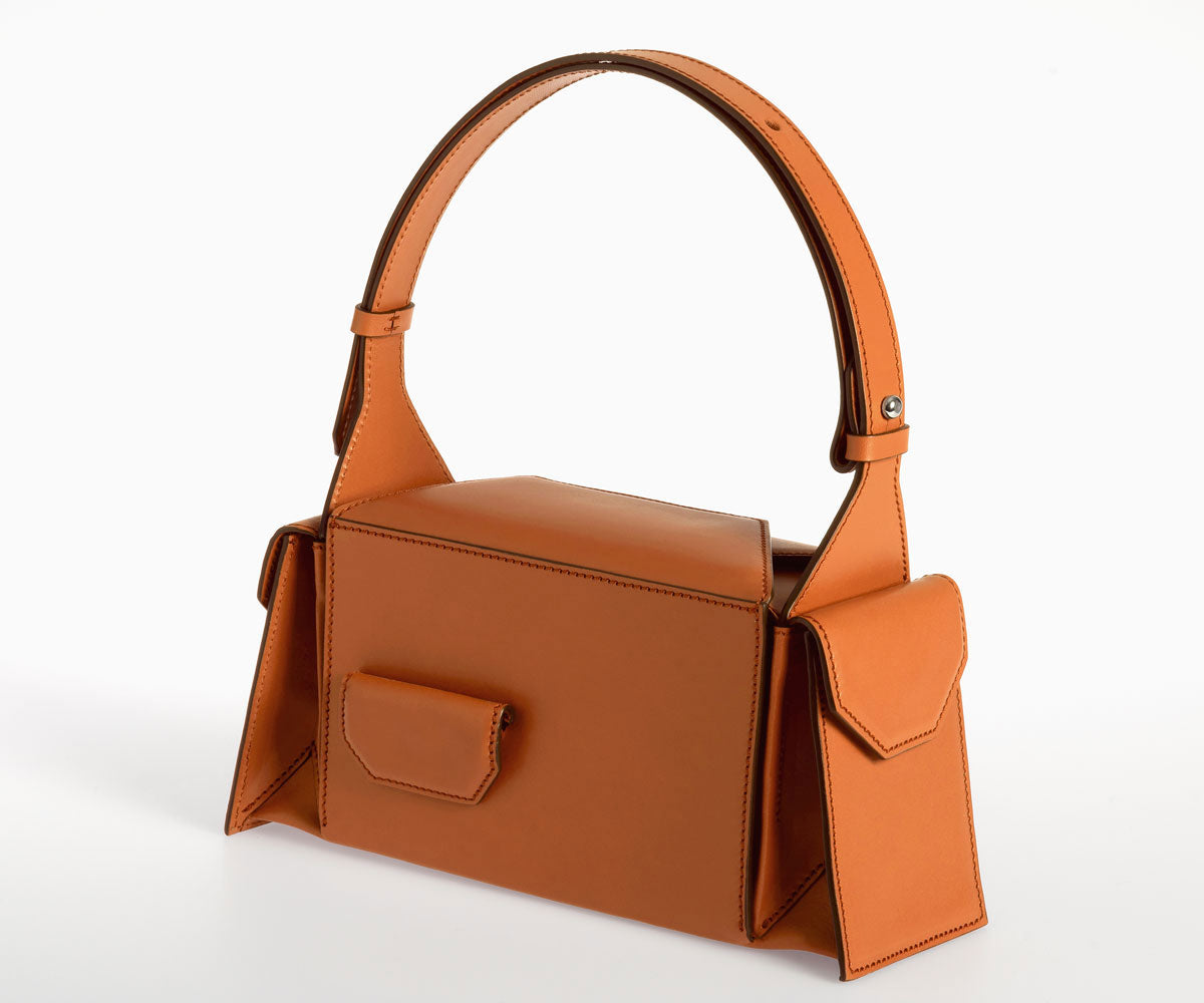 Merryl Tielman | shiny brandy Barbara-mini hand/shoulder bag