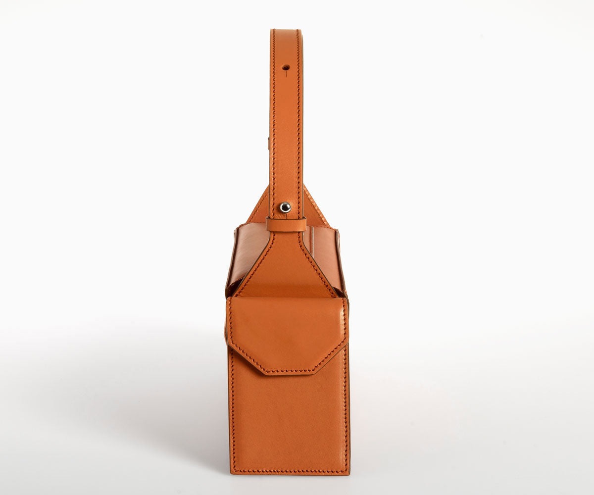 Merryl Tielman | shiny brandy Barbara-mini hand/shoulder bag