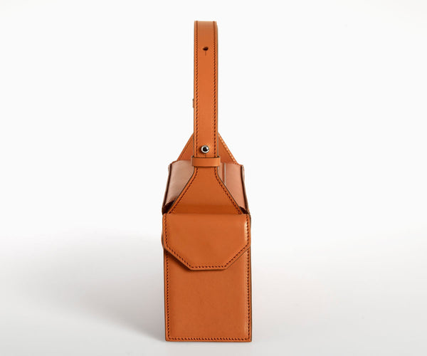 Merryl Tielman | shiny brandy Barbara-mini hand/shoulder bag