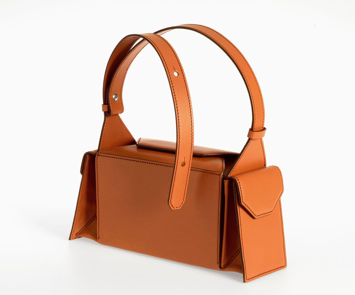 Merryl Tielman | shiny brandy Barbara-mini hand/shoulder bag