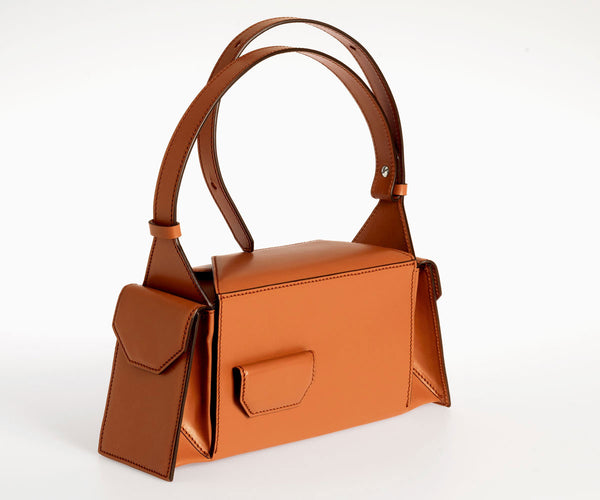 Merryl Tielman | shiny brandy Barbara-mini hand/shoulder bag