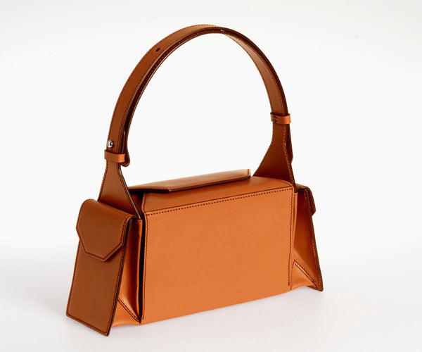 Merryl Tielman | shiny brandy Barbara-mini hand/shoulder bag