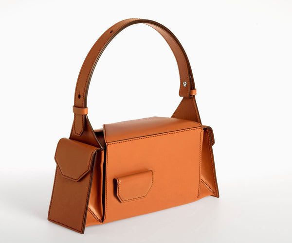 Merryl Tielman | shiny brandy Barbara-mini hand/shoulder bag