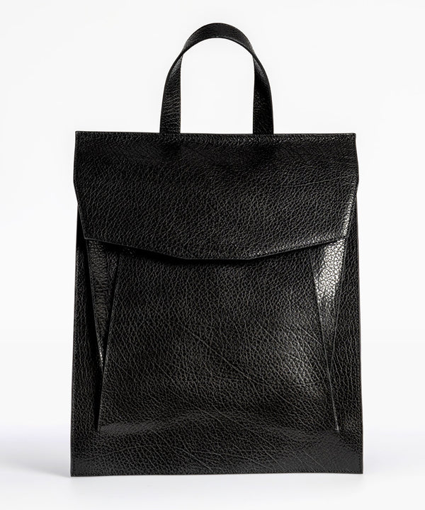Merryl Tielman | black pebbled Claudie backpack/tote bag