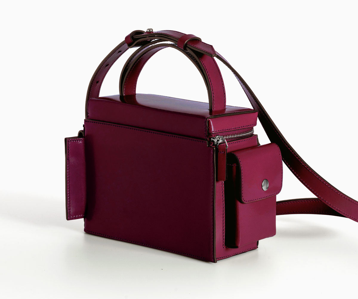 Merryl Tielman | matte ruby Esther hand/shoulder bag