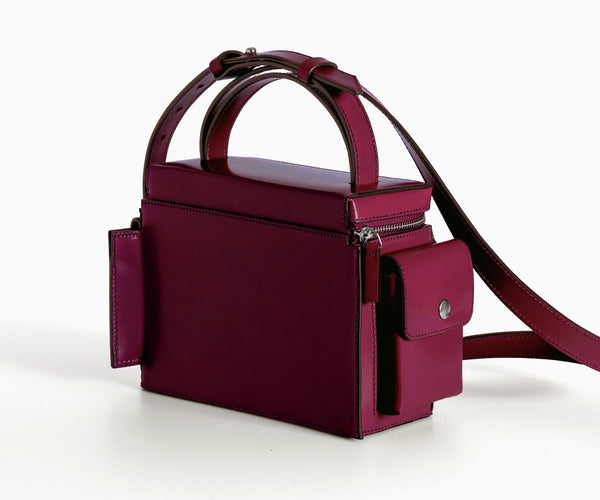 Merryl Tielman | matte ruby Esther hand/shoulder bag