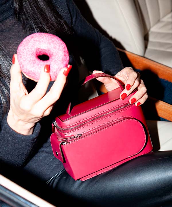 Merryl Tielman | matte ruby Esther hand/shoulder bag