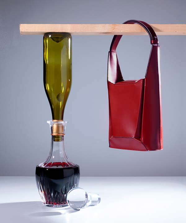 Merryl Tielman | matte ruby Kristel handbag/mini-tote
