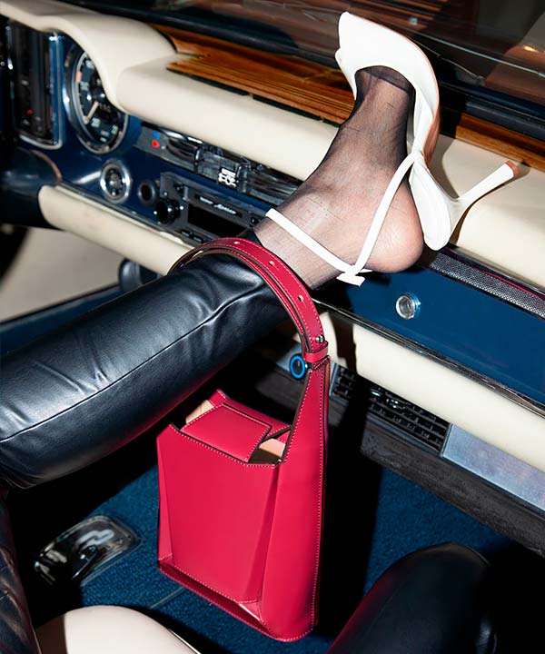 Merryl Tielman | matte ruby Kristel handbag/mini-tote