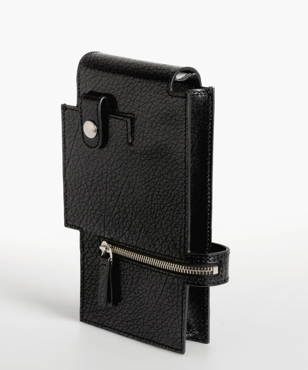 Merryl Tielman | black pebbled Jimmy pouch/crossbody bag