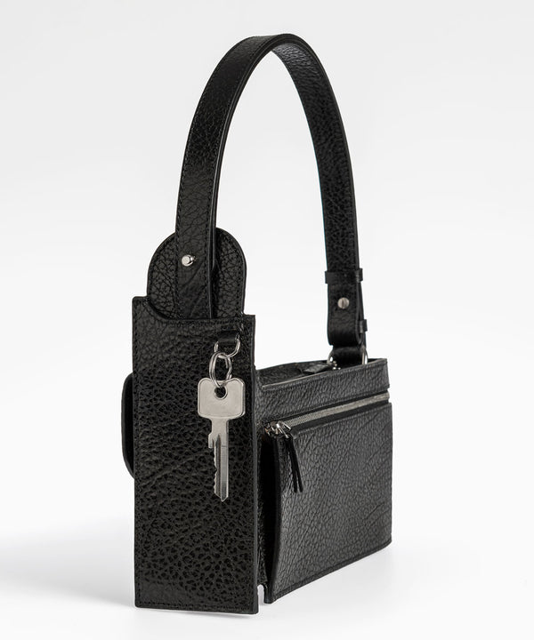 Merryl Tielman | black pebbled Louwrens shoulder bag
