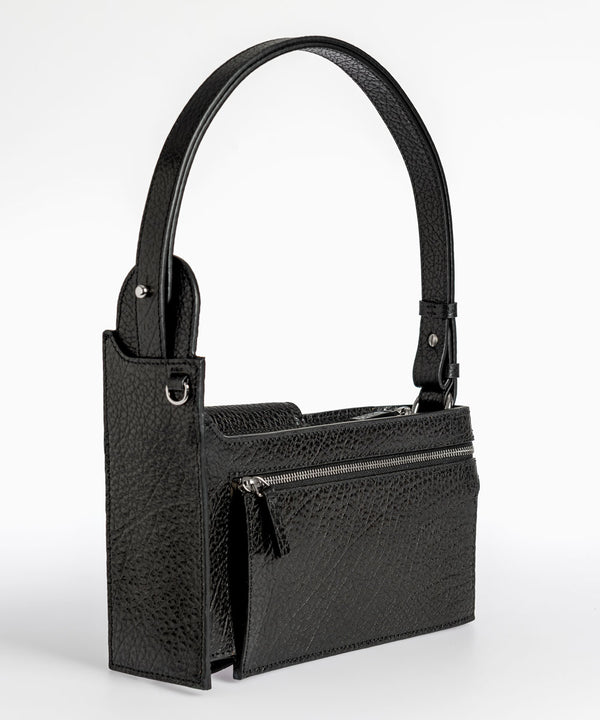 Merryl Tielman | black pebbled Louwrens shoulder bag