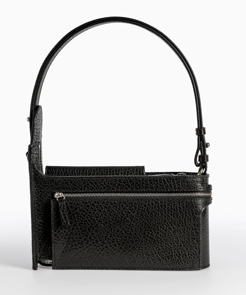 Merryl Tielman | black pebbled Louwrens shoulder bag