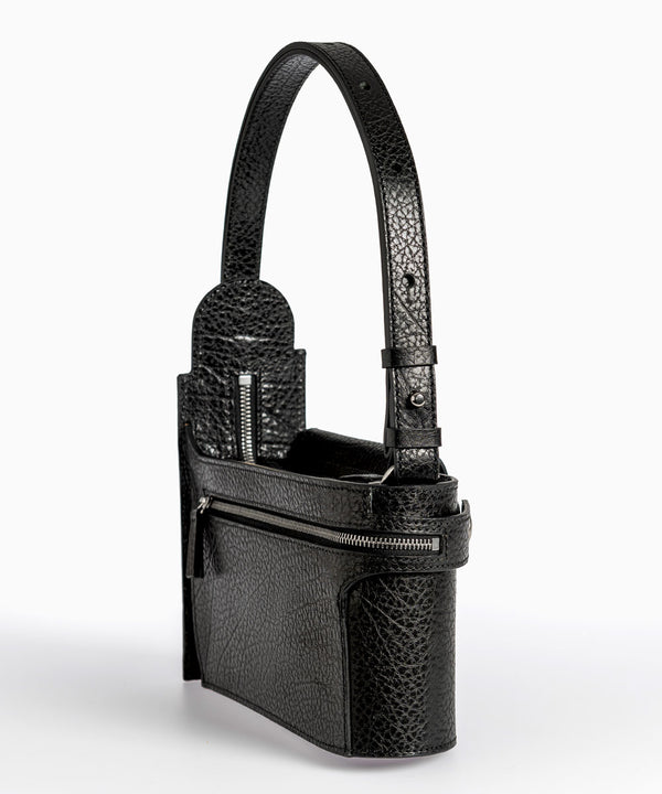 Merryl Tielman | black pebbled Louwrens shoulder bag