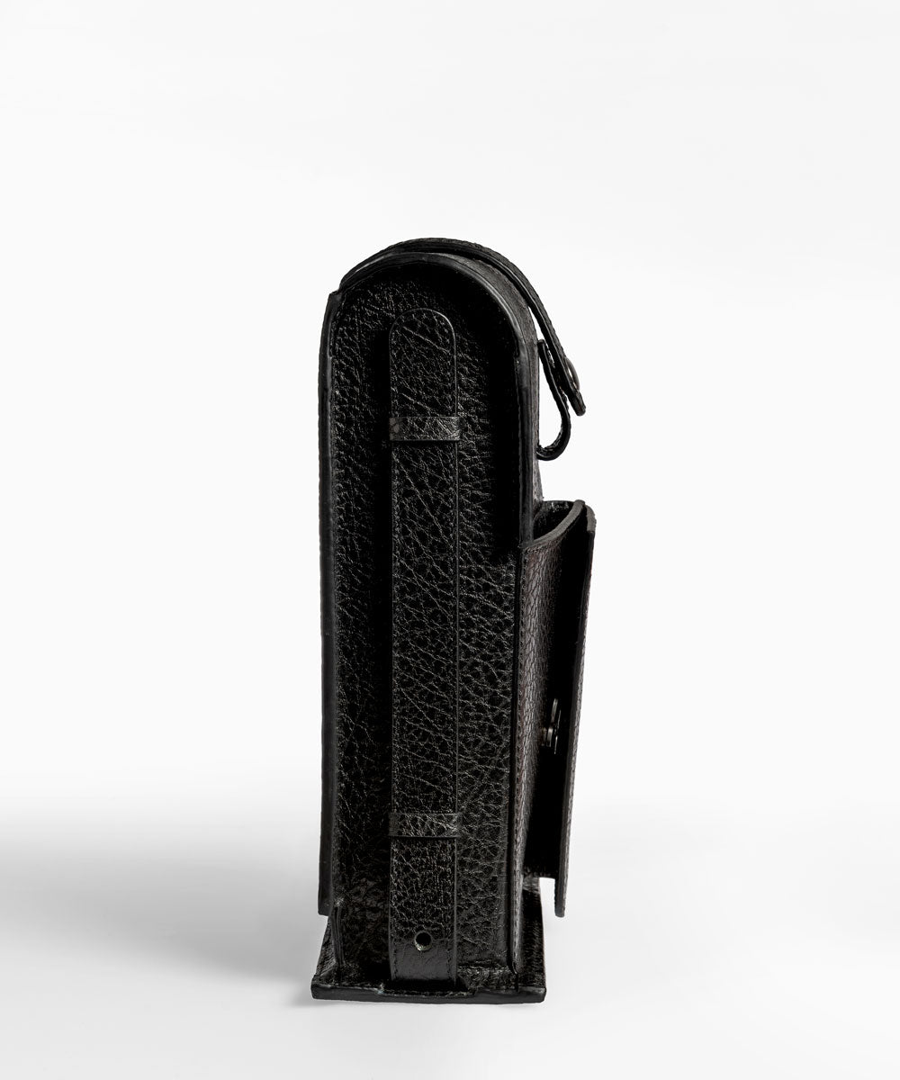 Merryl Tielman | black pebbled Louwrens shoulder bag