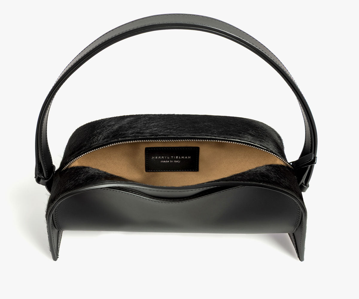 Merryl Tielman | black pony Paola hand/shoulder bag