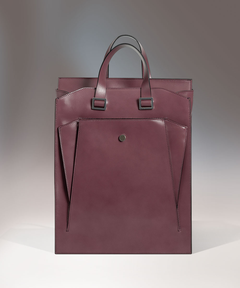 Merryl Tielman, Claudie bag: a convertible backpack/tote with adjustable/removable back straps and handles. Made in Italy, vegetable tanned cow leather, dusty rose.